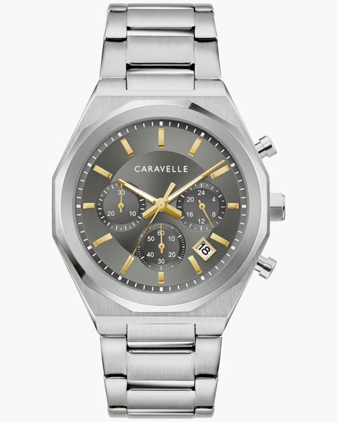 MENS SILVER AND GOLD CARAVELLE