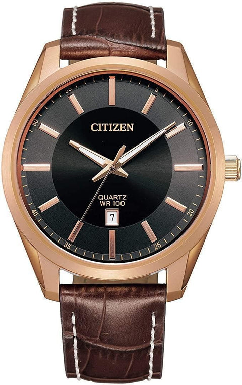 CITIZEN BROTHER LEATHER WITH ROSE GOLD ACCENT