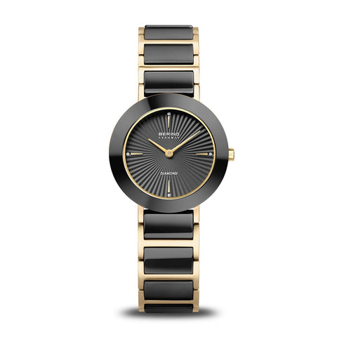 Bering black ceramic and gold accents  ladies' watch.