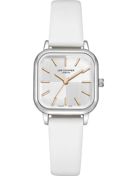 LEE COOPER white leather band watch