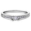 10 karat white gold mini diamond ring