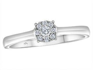 10K yellow gold diamond cluster ring
