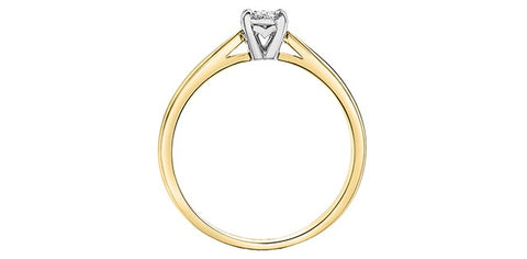 Yellow gold diamond cluster ring