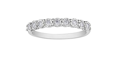 10 karat white gold diamond anniversary band