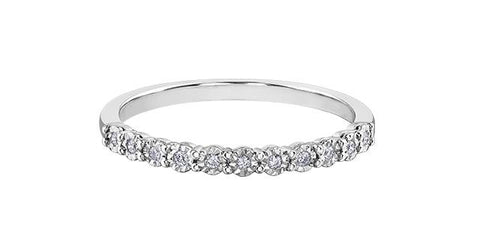 10 karat white gold diamond band  240-10478