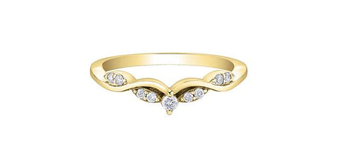Yellow gold diamond band