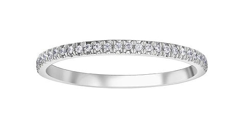 10K white gold diamond band