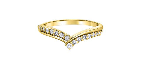 10K yellow gold diamond band