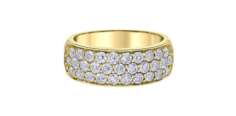 Yellow gold 1.50 total carat diamond ring