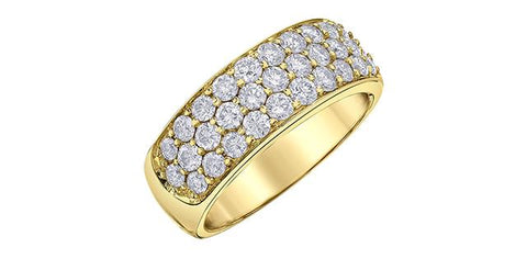 Yellow gold 1.50 total carat diamond ring