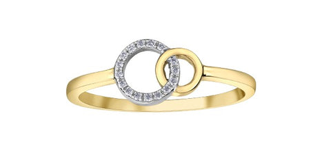 Yellow gold diamond ring