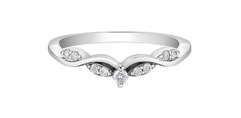 White gold diamond tiara ring