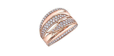 Yellow gold diamond ring