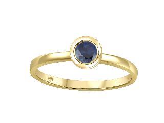 10K yellow gold September birthstone ring