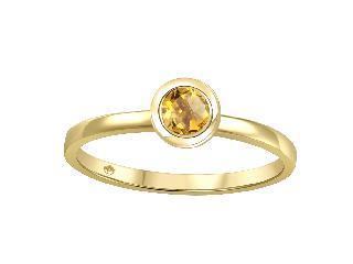10K yellow gold November birthstone ring