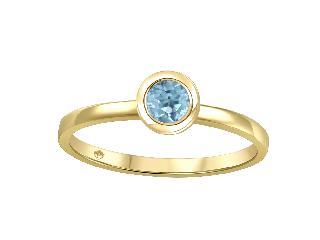 10k yellow gold December birthstone ring
