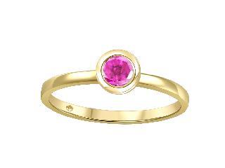 10K yellow gold October birthstone ring