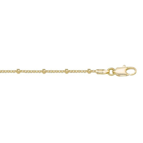 Yellow gold station bead bracelet