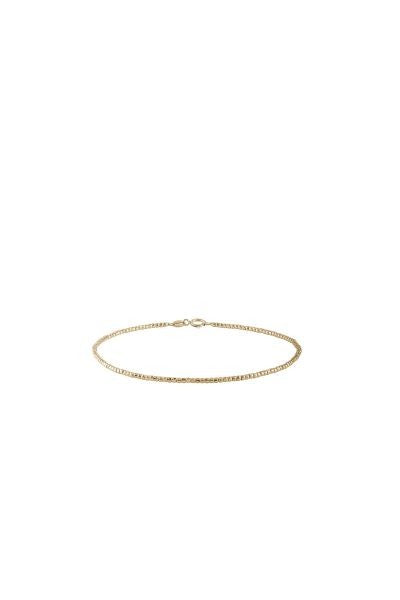 Yellow gold diamond cut bead bracelet