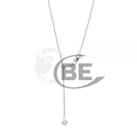 10 karat white gold adjustable wheat chain