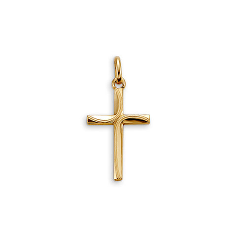 Yellow gold cross pendant