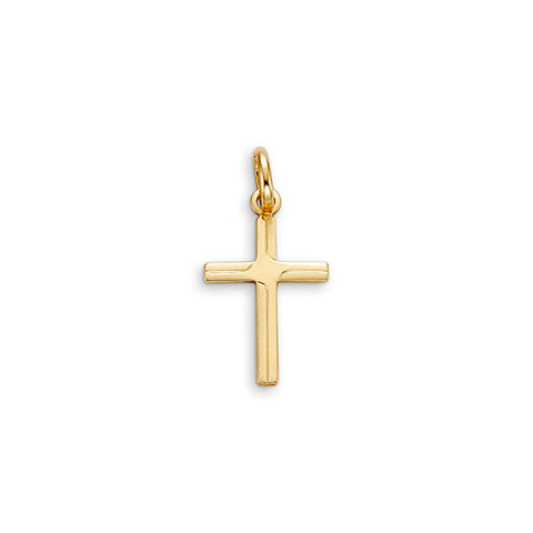 Yellow gold cross pendant
