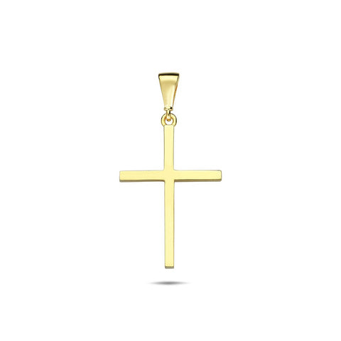 Yellow gold cross pendant