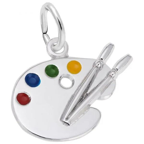 Sterling silver artist palette charm/pendant