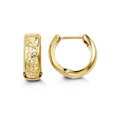 10k yellow gold huggies