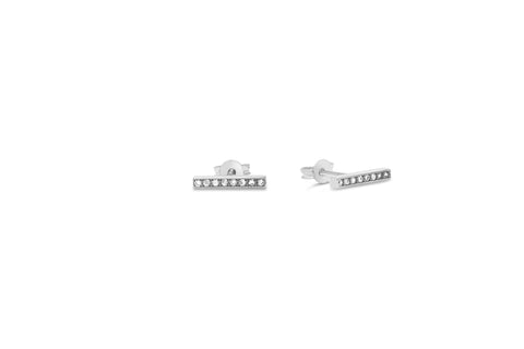 10KW CZ BAR STUD EARRINGS