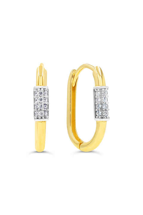 10KY CZ OVAL HUGGIES