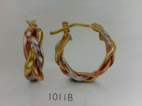 10K TRI GOLD TWIST EAR