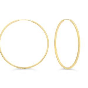 10KARAT YELLOW GOLD THIN HOOP EARRINGS