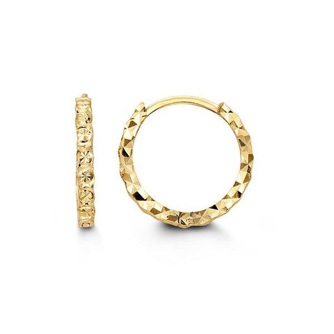 10k yellow gold huggies
