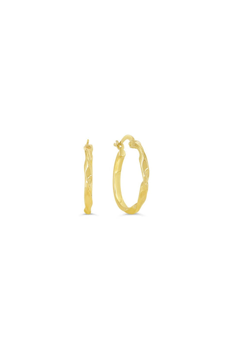 Yellow gold hoop earrings
