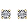 10  KARAT YELLOW & WHITE GOLD DIAMOND STUD EARRINGS