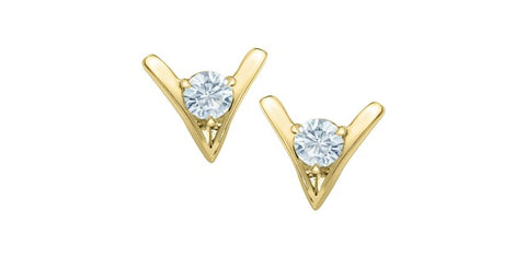 Lab created diamond stud earrings