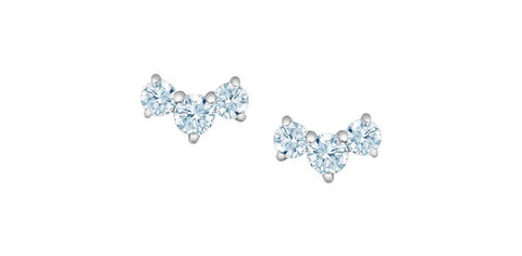 Lab created diamond stud earrings