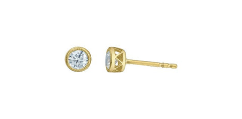 Lab created diamond stud earrings