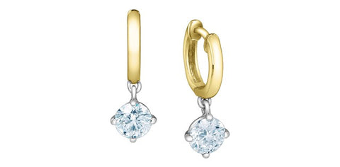 Lab created diamond dangle earrings