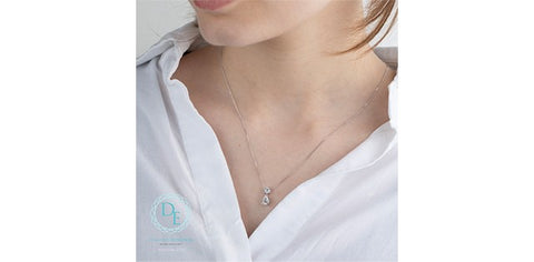 Lab created diamond pendant