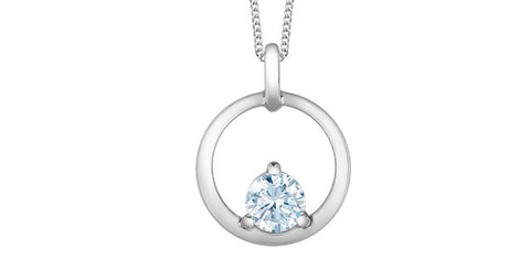 Lab created diamond pendant