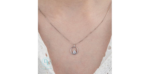 Lab created diamond pendant