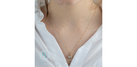 Lab created dancing diamond pendant