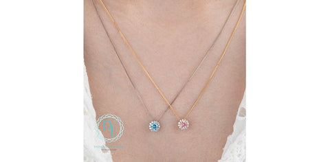 Lab created blue diamond pendant