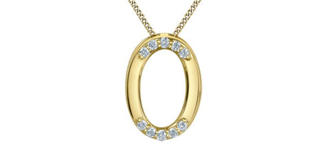 Lab created diamond "Hug" pendant