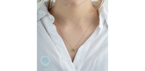 Lab created diamond "Hug" pendant