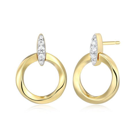 MONTE LUNA LGD CIRCLE POST EARRINGS