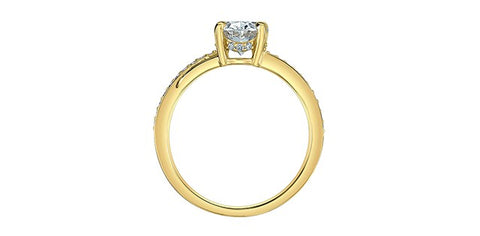 1.59 Carat Lab created oval diamond ring