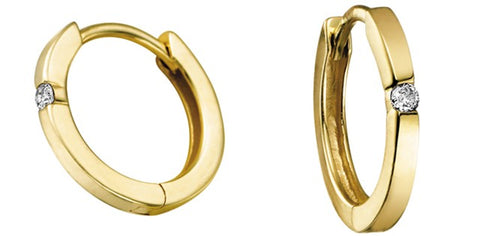 Diamond hoop earrings